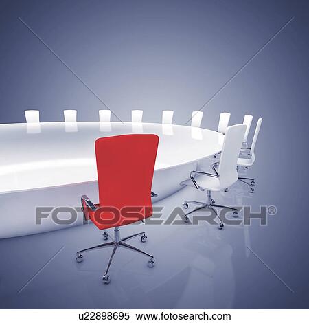 Stock Photography - Boardroom interior, illustration. Fotosearch