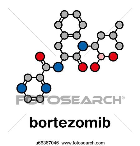 Stock Photograph - Bortezomib cancer drug, molecular model. Fotosearch
