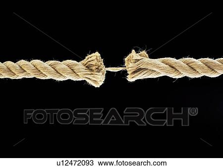 Stock Image - Breaking rope. Fotosearch