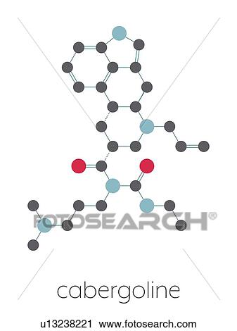 Cabergoline Parkinson's disease drug, molecular model View Large Photo Image Stock Image - Cabergoline Parkinson's disease drug, molecular model. Fotosearch