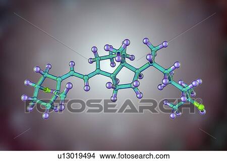 Picture - Calcifediol, molecular model. Fotosearch