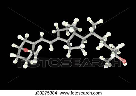 Picture - Calcifediol, molecular model. Fotosearch