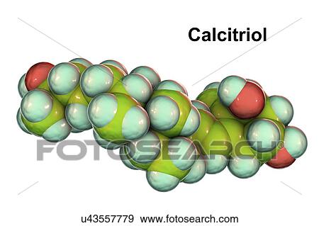 Stock Photo - Calcitriol, molecular model. Fotosearch