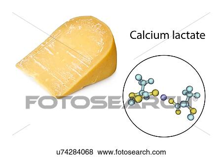Stock Photo - Calcium lactate crystals on cheese, composite image. Fotosearch