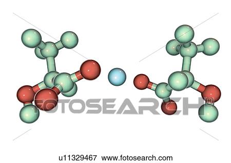 Stock Photo - Calcium lactate, molecular model. Fotosearch