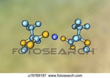 Stock Photo - Calcium lactate, molecular model. Fotosearch