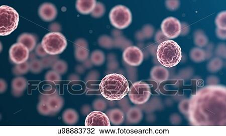 Stock Image - Cancer cells, illustration. Fotosearch