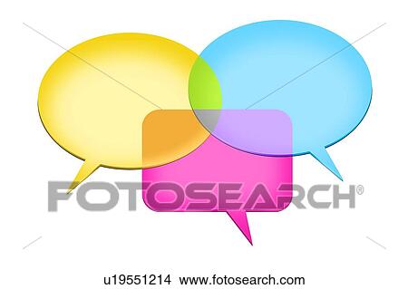 Picture - Caption balloons, illustration. Fotosearch
