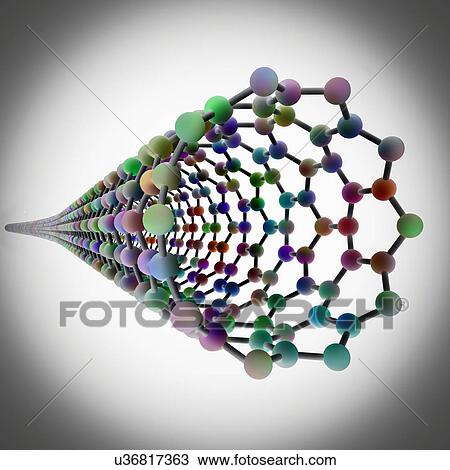 Carbon nanotube, molecular model View Large Photo Image Stock Image - Carbon nanotube, molecular model. Fotosearch