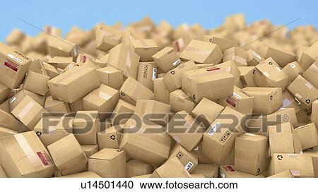 Cardboard boxes, illustration View Large Photo Image Stock Image - Cardboard boxes, illustration. Fotosearch