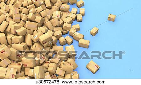 Cardboard boxes, illustration View Large Photo Image Stock Photo - Cardboard boxes, illustration. Fotosearch