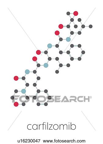 Carfilzomib multiple myeloma cancer drug, molecular model View Large Photo Image Stock Photo - Carfilzomib multiple myeloma cancer drug, molecular model. Fotosearch