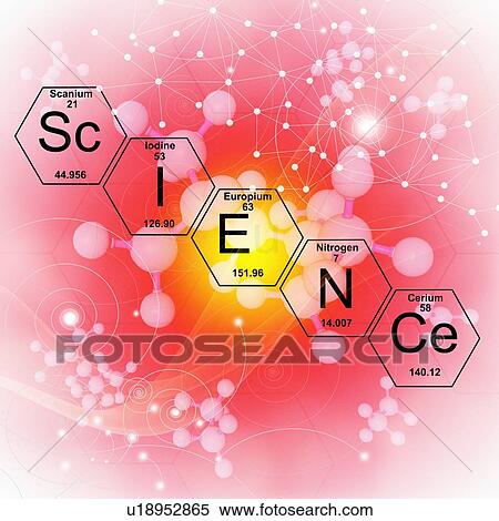 Stock Photography - Chemical elements and word 'science', illustration.. Fotosearch