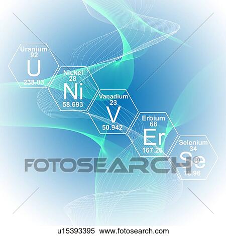 Stock Photography - Chemical elements and word 'universe', illustration.. Fotosearch