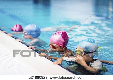 Children at edge of pool View Large Photo Image Stock Image - Children at edge of pool. Fotosearch