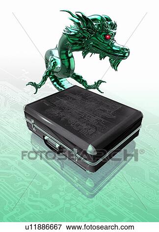 Stock Photo - Chinese computer hacking, illustration. Fotosearch