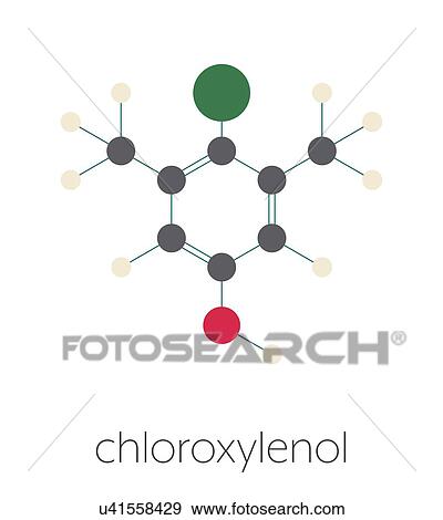 Chloroxylenol antiseptic, molecular model View Large Photo Image Stock Photo - Chloroxylenol antiseptic, molecular model. Fotosearch