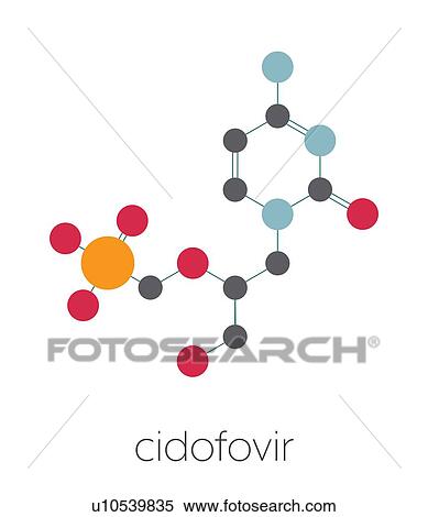 Stock Photography - Cidofovir cytomegalovirus drug, molecular model. Fotosearch