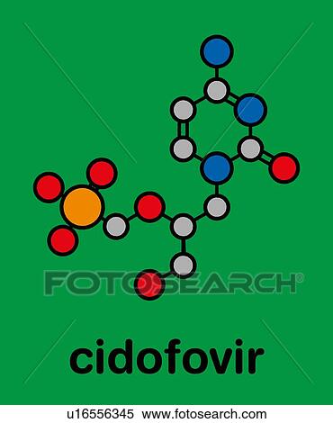 Stock Photography - Cidofovir cytomegalovirus drug, molecular model. Fotosearch