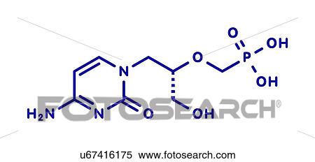 Stock Photography - Cidofovir cytomegalovirus drug, molecular model. Fotosearch