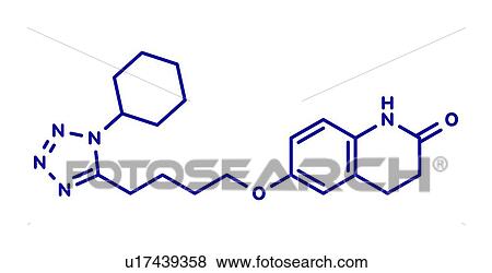 Stock Photo - Cilostazol intermittent claudication drug, molecular model. Fotosearch