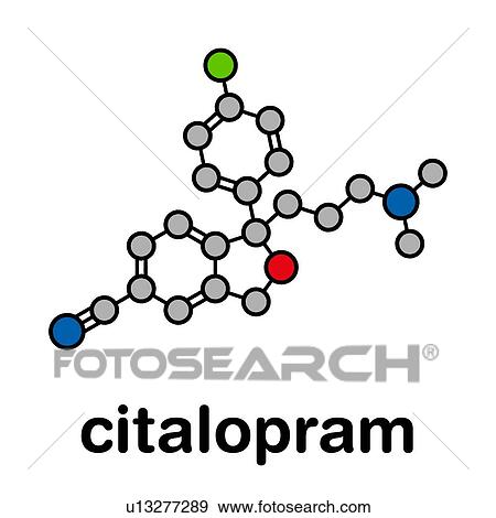 Citalopram anti-depressant drug, molecular model View Large Photo Image Stock Photo - Citalopram anti-depressant drug, molecular model. Fotosearch