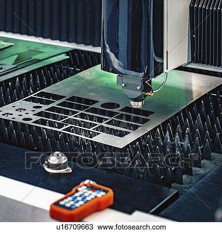 CNC metal cutting laser machine View Large Photo Image Stock Image - CNC metal cutting laser machine. Fotosearch