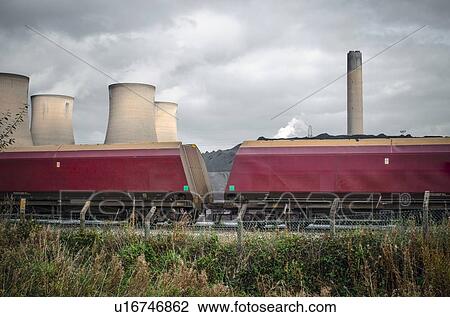 Coal train at power station View Large Photo Image Stock Image - Coal train at power station. Fotosearch