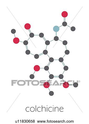 Colchicine gout drug, molecular model View Large Photo Image Stock Photo - Colchicine gout drug, molecular model. Fotosearch