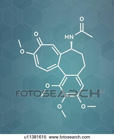 Colchicine gout drug, molecular model View Large Photo Image Stock Photography - Colchicine gout drug, molecular model. Fotosearch