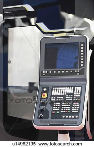 Command console on industrial machining system View Large Photo Image Stock Photography - Command console on industrial machining system. Fotosearch