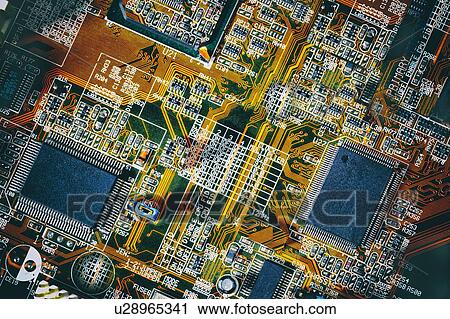 Stock Image - Computer circuit board. Fotosearch