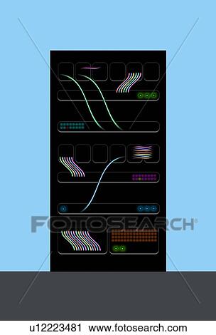 Stock Image - Computer server, illustration. Fotosearch