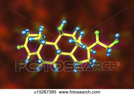 Cortisol, molecular model View Large Photo Image Stock Photography - Cortisol, molecular model. Fotosearch