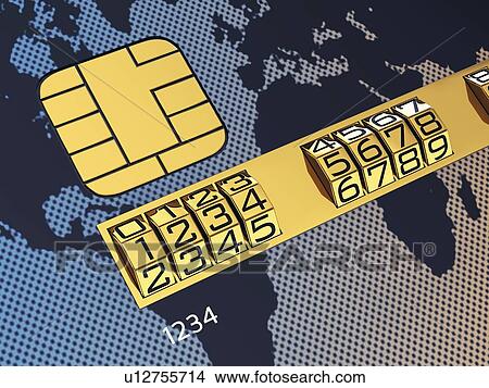 Picture - Credit card protection, conceptual illustration. Fotosearch