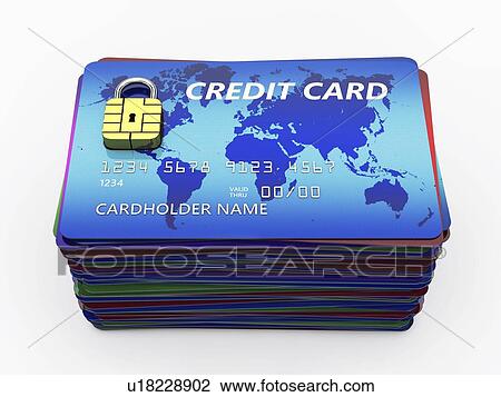 Stock Image - Credit card security, conceptual illustration. Fotosearch