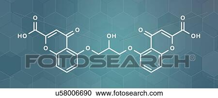 Cromoglicic acid asthma and allergy drug, molecular model View Large Photo Image Stock Image - Cromoglicic acid asthma and allergy drug, molecular model. Fotosearch