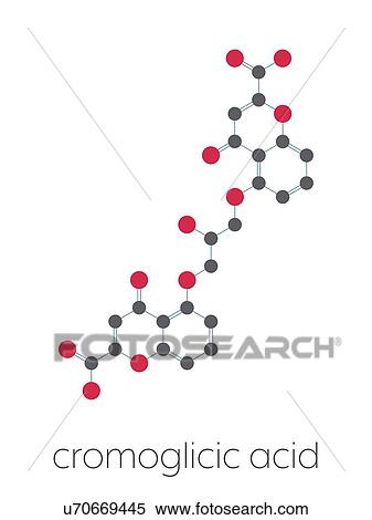 Cromoglicic acid asthma and allergy drug, molecular model View Large Photo Image Stock Photography - Cromoglicic acid asthma and allergy drug, molecular model. Fotosearch