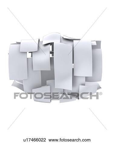 Stock Image - Curved white sheets, illustration. Fotosearch