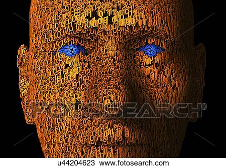Stock Image - Cyborg, conceptual illustration. Fotosearch