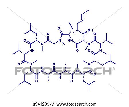 Cyclosporine immunosuppressant drug, molecular model View Large Photo Image Stock Photo - Cyclosporine immunosuppressant drug, molecular model. Fotosearch
