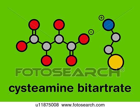 Cysteamine bitartrate Huntington's disease drug molecule View Large Photo Image Stock Photo - Cysteamine bitartrate Huntington's disease drug molecule. Fotosearch