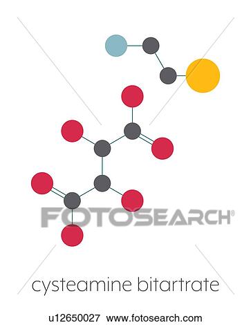 Stock Photo - Cysteamine bitartrate Huntington's disease drug molecule. Fotosearch
