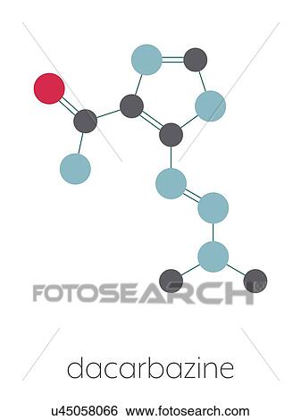 Stock Photograph - Dacarbazine chemotherapy drug, molecular model. Fotosearch