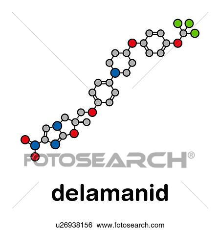 Stock Photograph - Delamanid tuberculosis drug, molecular model. Fotosearch