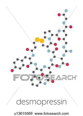 Desmopressin peptide drug, molecular model View Large Photo Image Stock Photo - Desmopressin peptide drug, molecular model. Fotosearch
