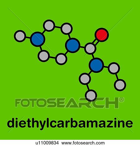 Diethylcarbamazine anthelmintic drug, molecular model View Large Photo Image Picture - Diethylcarbamazine anthelmintic drug, molecular model. Fotosearch