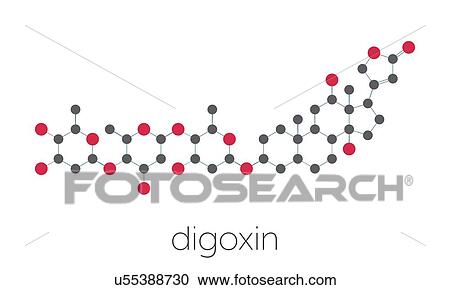Digoxin heart failure drug, molecular model View Large Photo Image Stock Image - Digoxin heart failure drug, molecular model. Fotosearch