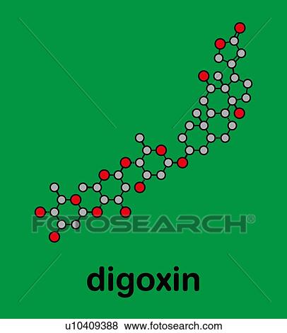 Digoxin heart failure drug, molecular model View Large Photo Image Stock Photo - Digoxin heart failure drug, molecular model. Fotosearch