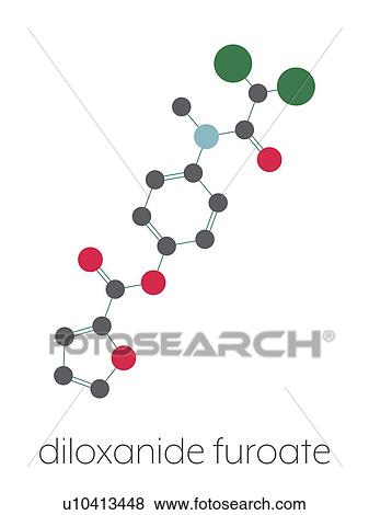 Diloxanide furoate amoebiasis drug, molecular model View Large Photo Image Stock Photo - Diloxanide furoate amoebiasis drug, molecular model. Fotosearch